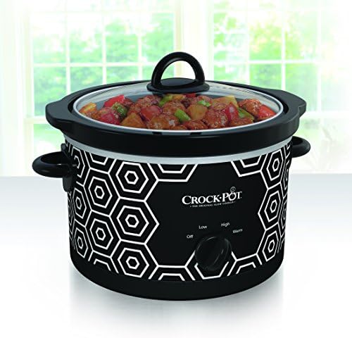 4.5 Quart Portable Slow Cooker – Black & White - Curated Catalog I5