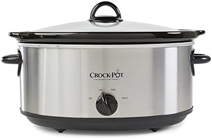 7 Quart Oval Manual Slow Cooker – Stainless Steel - Curated Catalog N2