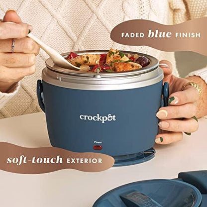 Electric Lunch Box Food Warmer 20oz – Faded Blue - Curated Catalog E4