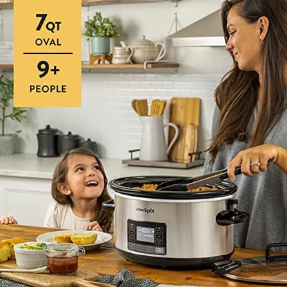 7 Quart Portable Programmable Slow Cooker with Timer - Curated Catalog M9