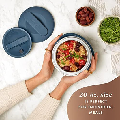 Electric Lunch Box Food Warmer 20oz – Faded Blue - Curated Catalog E4