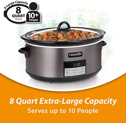 8 Quart Programmable Slow Cooker with Auto Warm - Curated Catalog T1