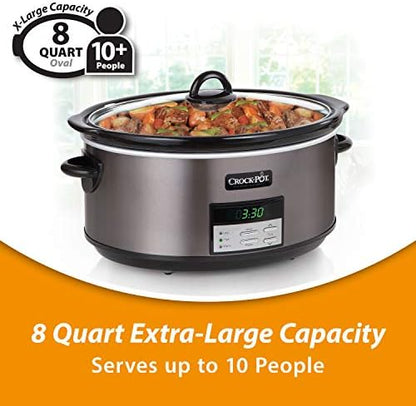 8 Quart Programmable Slow Cooker with Auto Warm - Curated Catalog T1