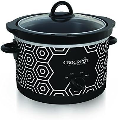 4.5 Quart Portable Slow Cooker – Black & White - Curated Catalog I5