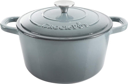3 Quart Enameled Cast Iron Dutch Oven – Aqua - Curated Catalog H5
