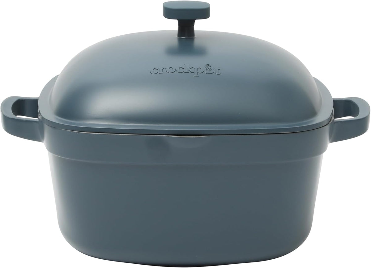 3 Quart Enameled Cast Iron Dutch Oven – Aqua - Curated Catalog H5